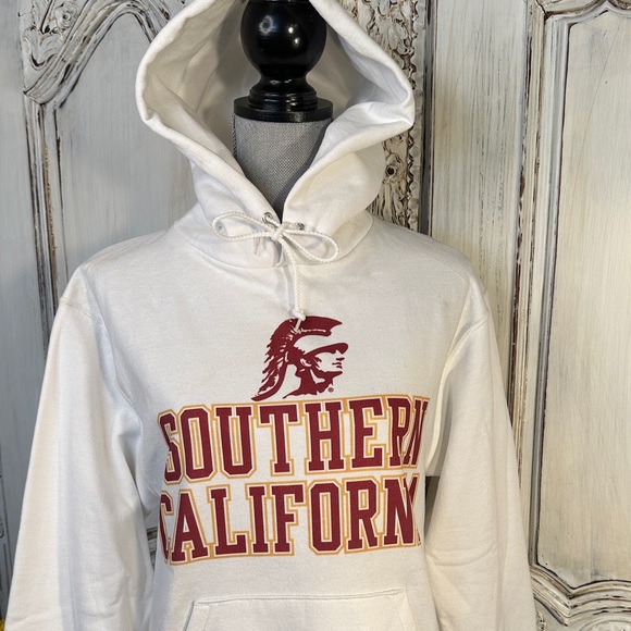 Champion Authentic Sports Apparel White University of Southern California Hoodie - Picture 2 of 8